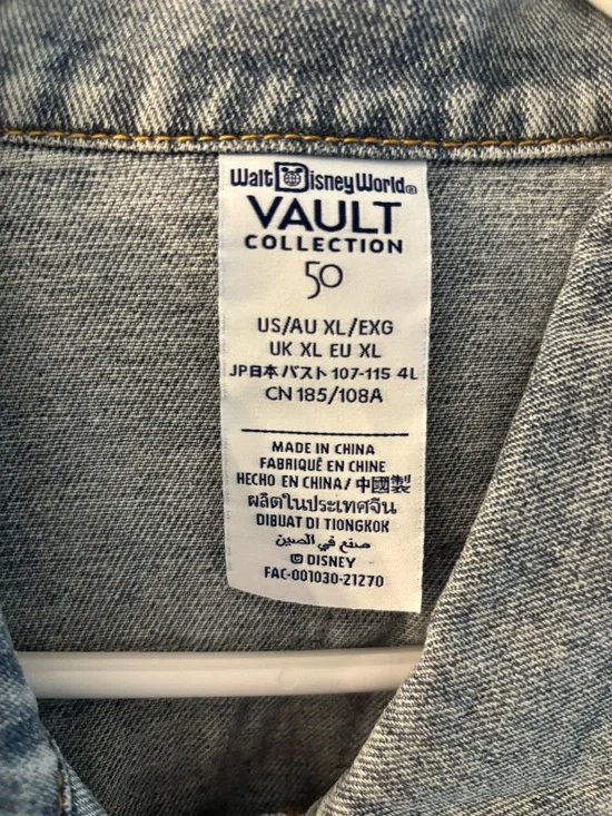 Walt Disney World Vault Collection Light Blue Denim Vest - Picture 5 of 5